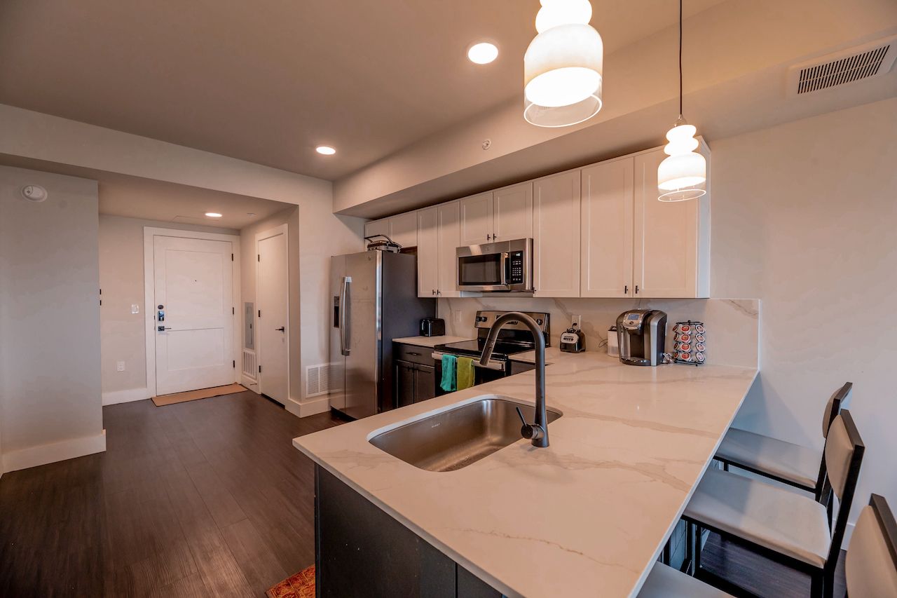 modern kitchen with space villas on rio apartment